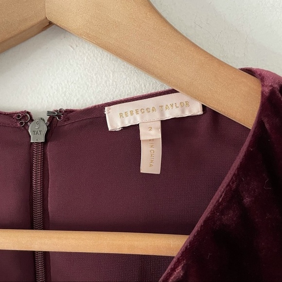 Rebecca Taylor Ruched Velvet Mini Dress - Picture 12 of 13